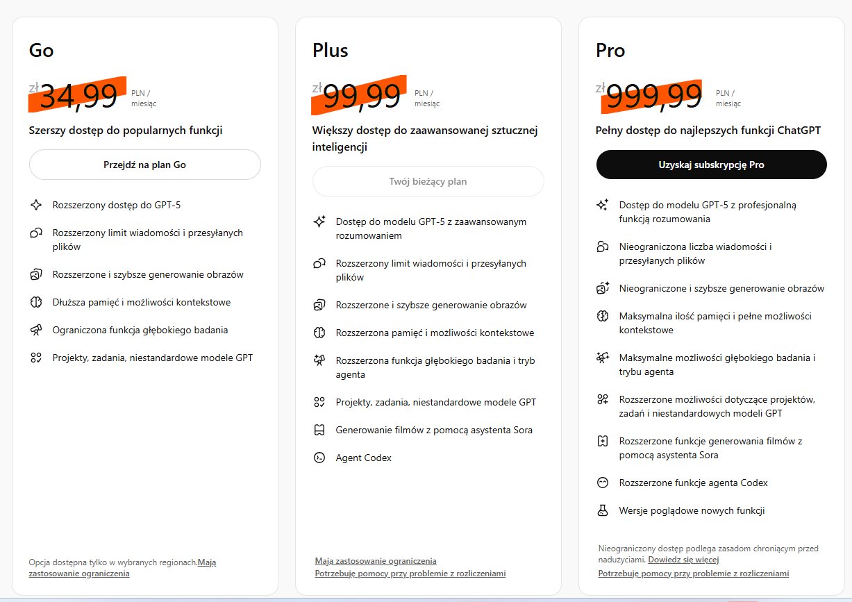 Konto ChatGPT 360 dni Wersja GO - obrazek 2